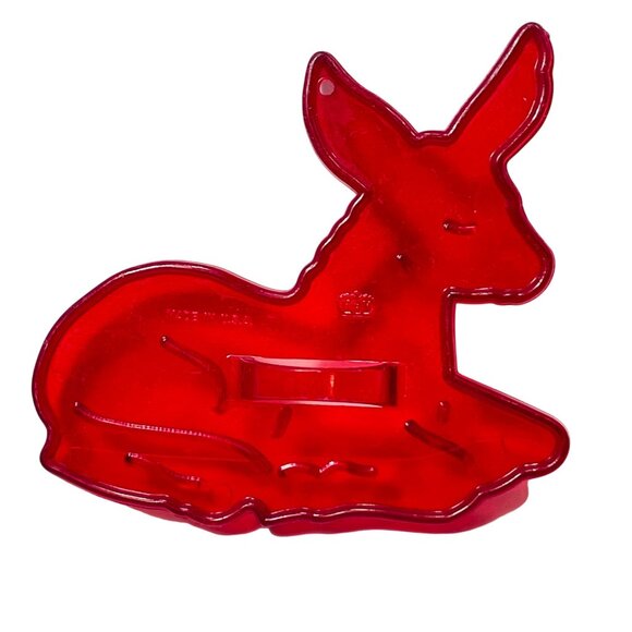 Vintage HRM Red Nativity Donkey Cookie Cutter Made In USA Christmas Mule - Picture 2 of 5